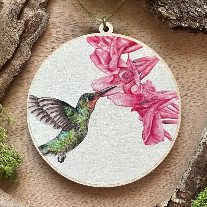 The Hummingbird Ornament for wholesale by Rachael Bee Artwork