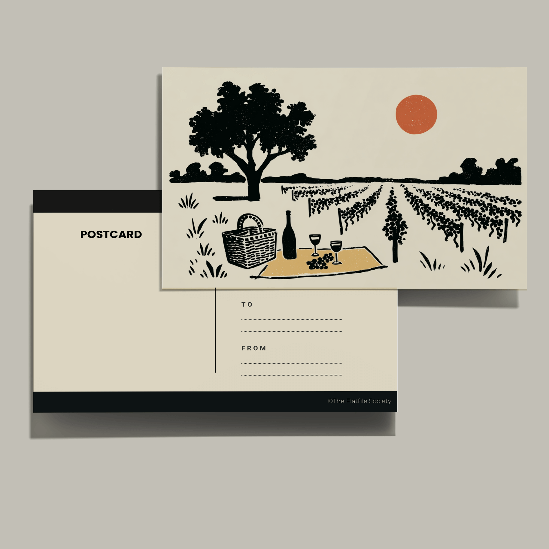 The FlatFile Society - Wholesale Postcard Set - Vineyard Postcard Set – Pack of 251