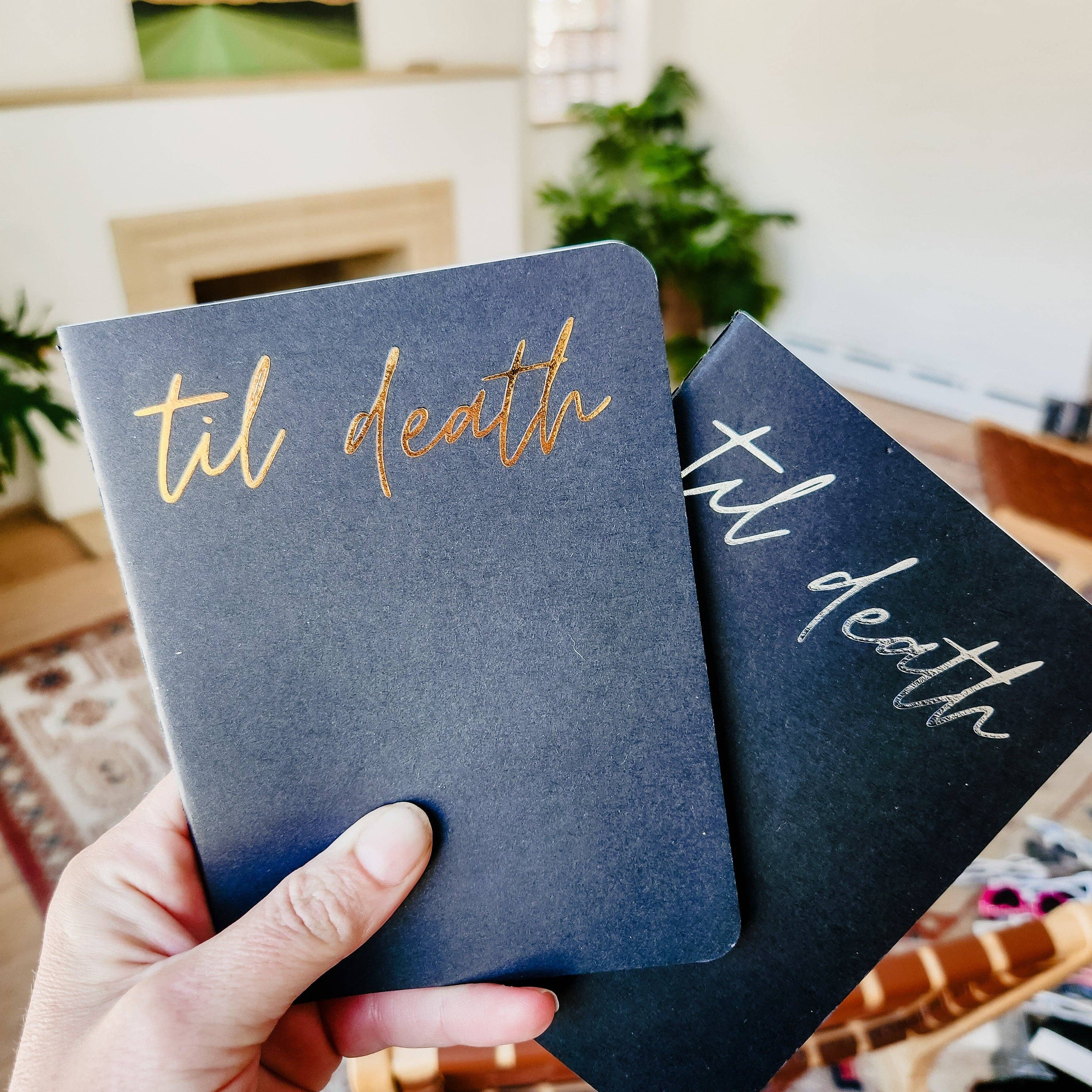 Lovesick Rebel - Wholesale Journal/Diary - Til Death Wedding Vow Books, Set of 2, Gold, Silver or White on Black3