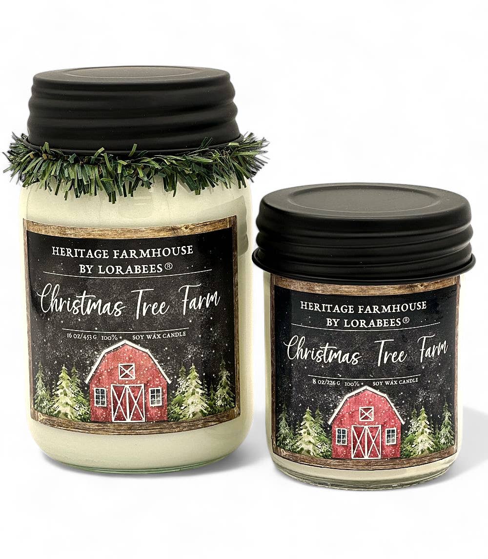Lorabees - Wholesale Jar/Filled Candle - Christmas Tree Farm Holiday Farmhouse Fragrance Collection2