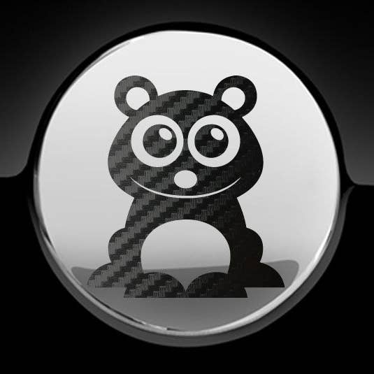 Adorable Panda Fuel Cap Car Sticker for wholesale by WinsterCreations™