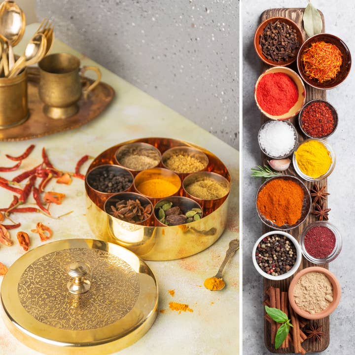 Peak Life – Großhandel Gewürzregal – Handgefertigte indische Gewürzbox für Küchengewürzgläser3