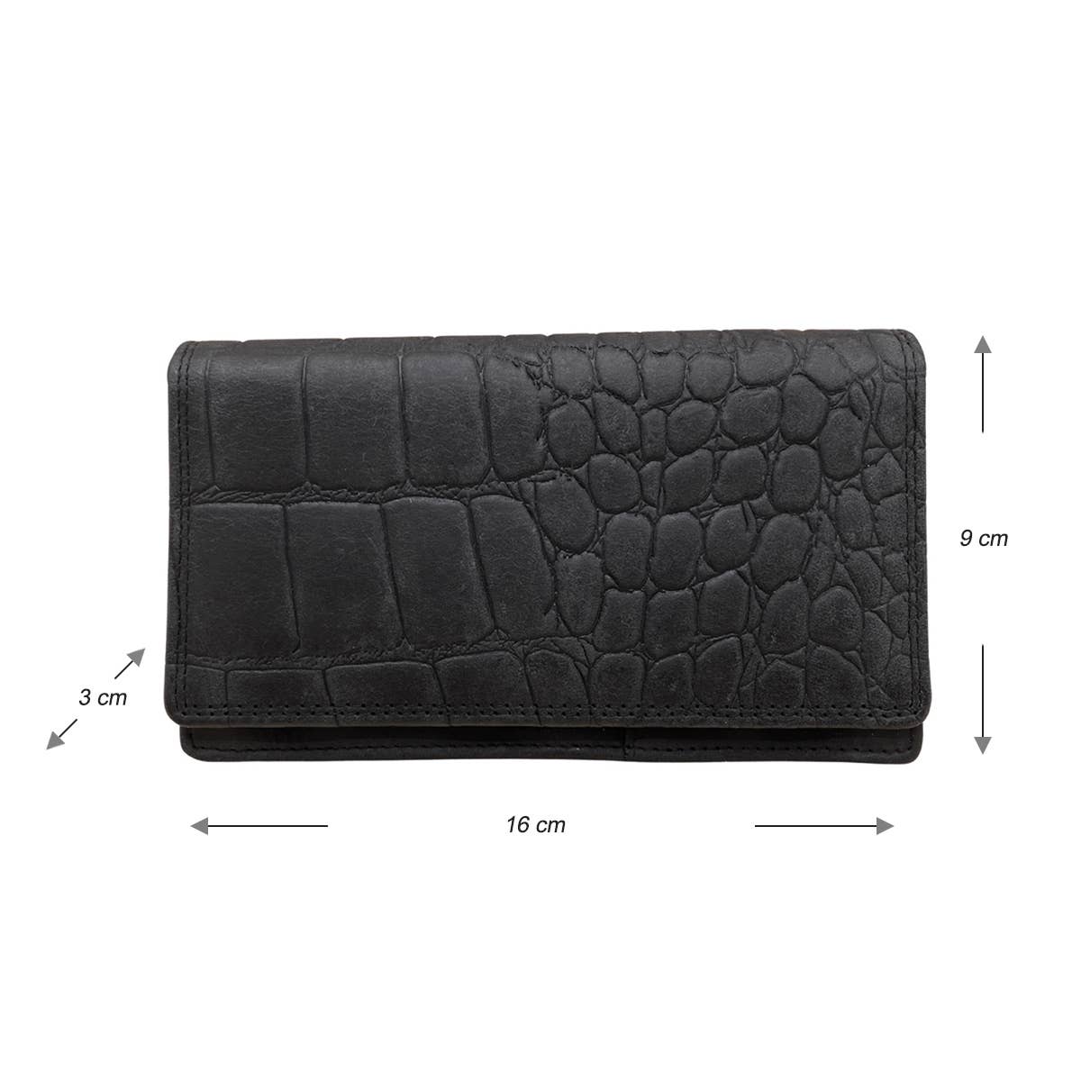 Arrigo - Wholesale Wallet - Women's - Ladies wallet Leather Harmonica - RFID - Croco Print5