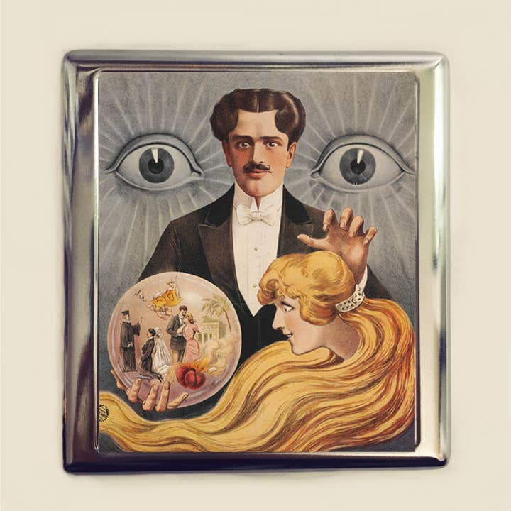 Vintage Magic Poster Business Card ID Holder Wallet Magicia for wholesale by FringePop