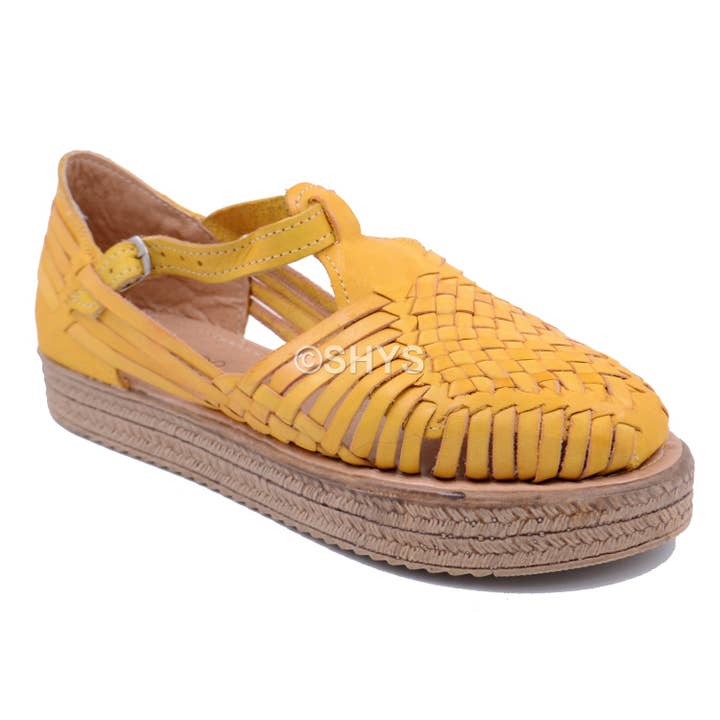 Leather Mexican Wedge Sandals For Woman Dp-088 for wholesale by SHYS