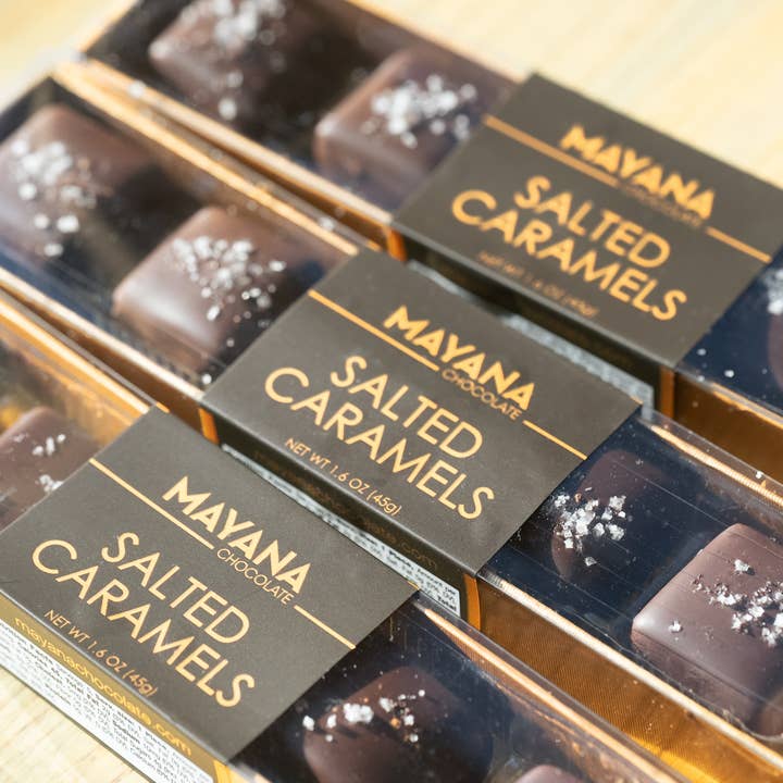 Mayana Chocolate - Wholesale Chocolate Box - 5 Piece Salted Caramel Box1
