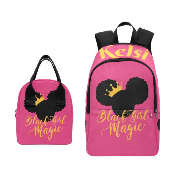 Ensemble sac à dos et boîte à lunch Black Girl Magic pour la vente par Sincere Sentiments LLC