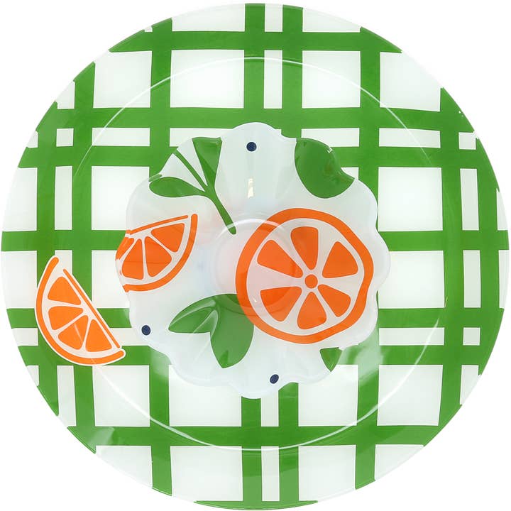 Oranges - 11.5" Glass Platter with Bowl for wholesale by Pavilion