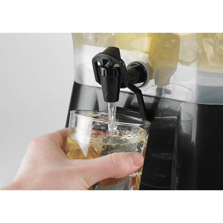 EcoQuality - Wholesale Drink Dispenser - 12 Qt Black Plastic Beverage Dispenser