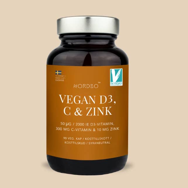 Vegan D3, C-vitamin & Zink for wholesale by NORDBO
