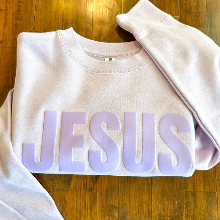 Jesus Puff Sweatshirt for wholesale by Pecan Creek Designs