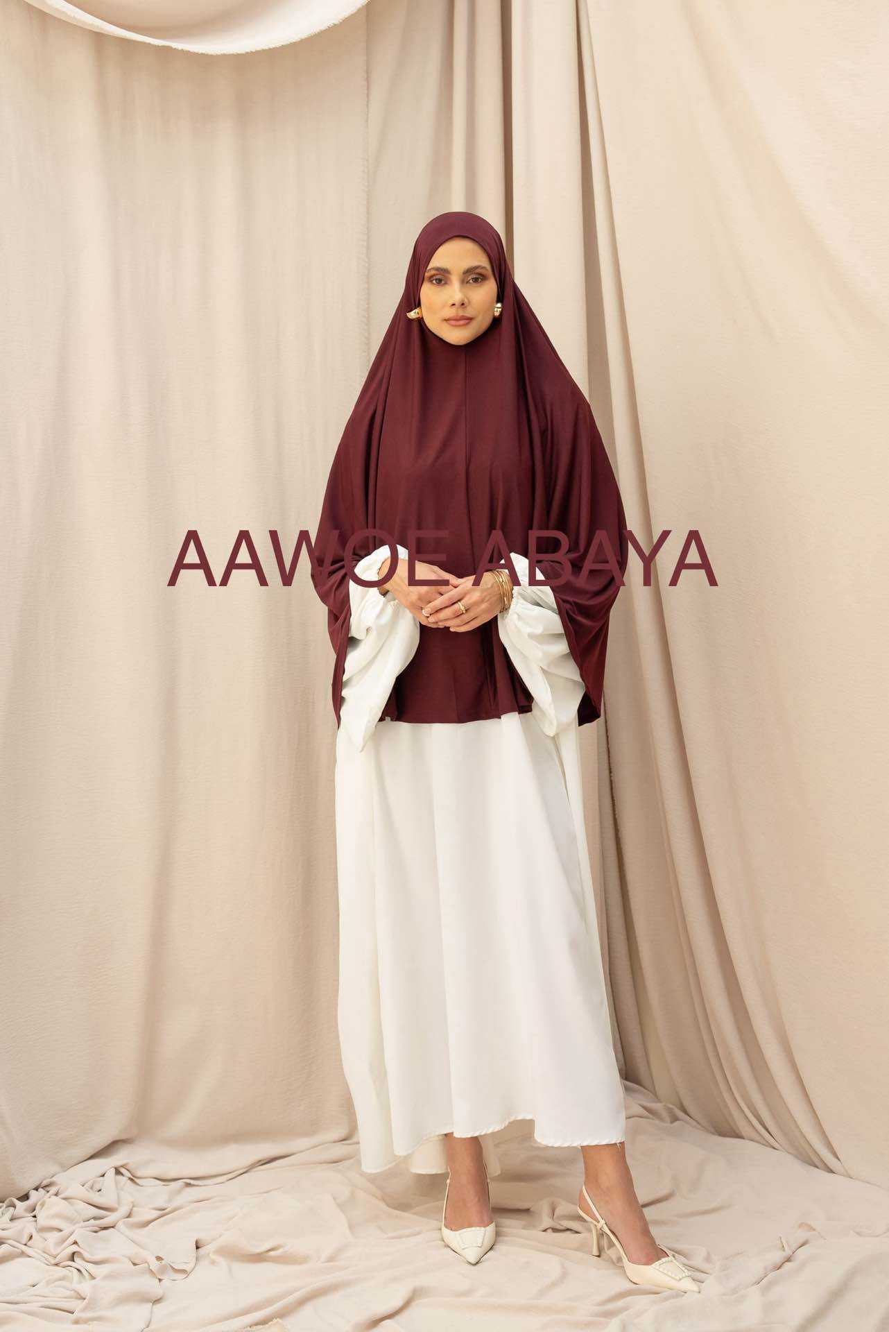 Aawoe Abaya - Wholesale Hijab - Dames - Elegante khimar met lange mouwen - 2418-KH0