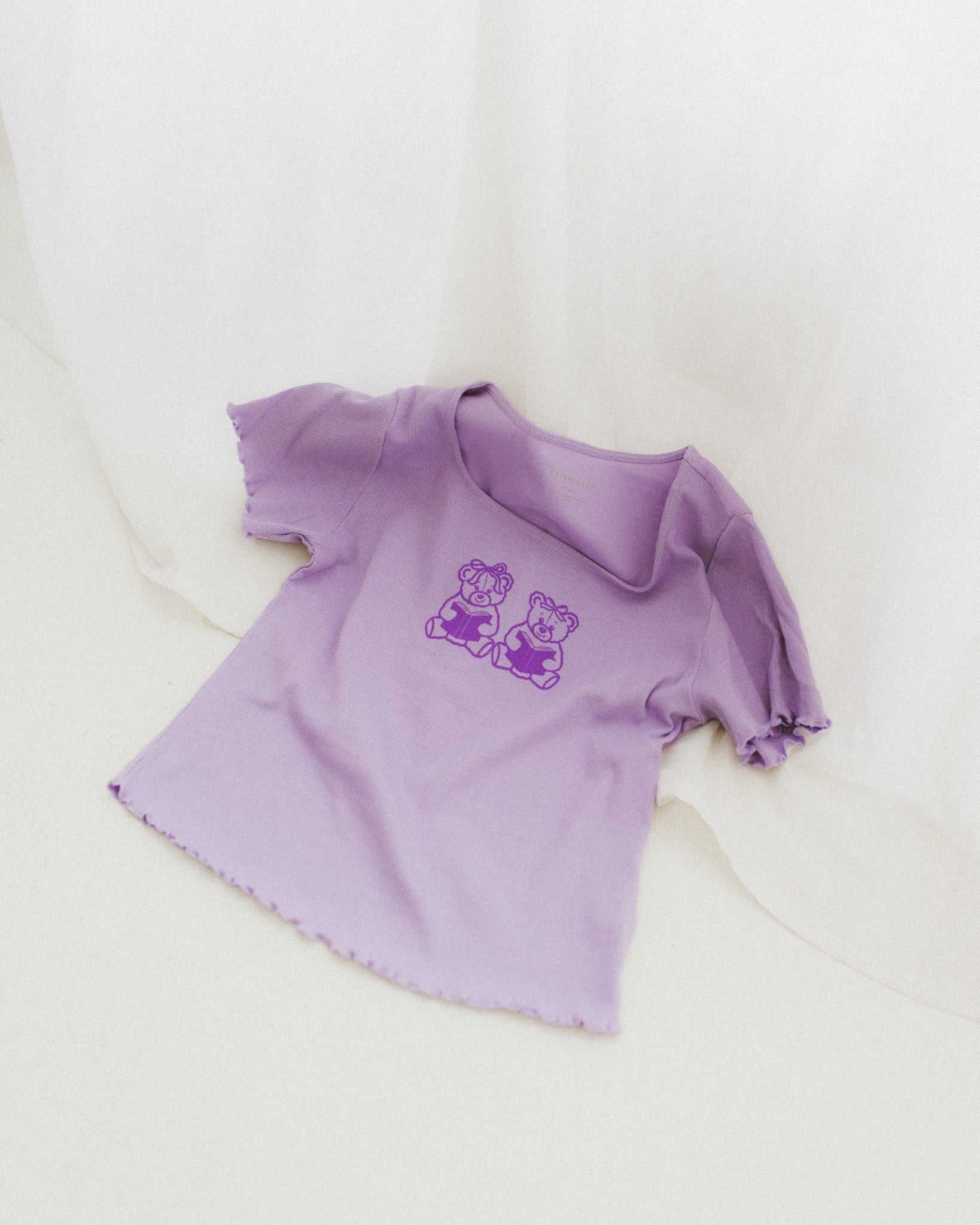 Next Chapter Boutique, LLC - Wholesale Screen Printed T-Shirt - Women's - Book Bears Ribbed Baby Tee3