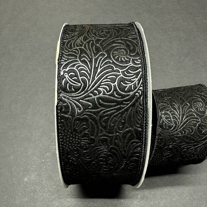 CaBella A Casa - Wholesale Ribbon - Gift Wrapping - Flower Embossed Ribbon-Multiple Color Selections