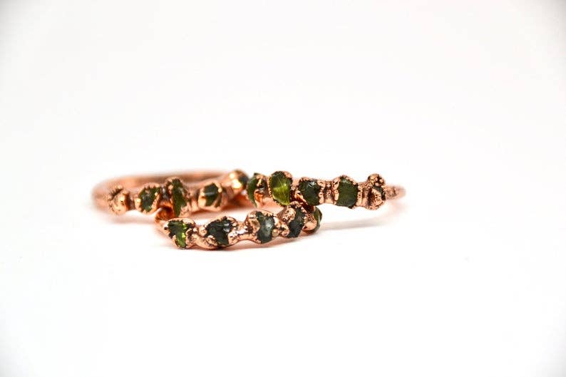Daddy Daughter Jewelry - Wholesale Multi-Stone Ring - Peridot Multi-Stone Ring | Copper August Birthstone2