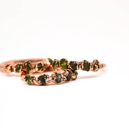 Daddy Daughter Jewelry - Wholesale Multi-Stone Ring - Peridot Multi-Stone Ring | Copper August Birthstone2