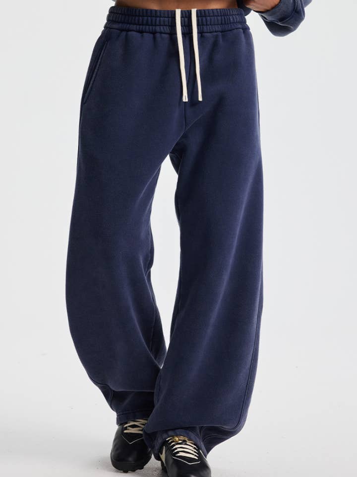 Sodalemon - Venta al por mayor Conjunto de ropa deportiva - Mujer - Pantalones de chándal gruesos de aspecto desgastado con forro polar.8