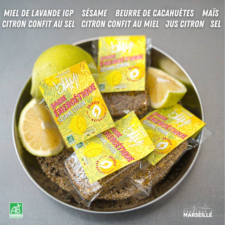 bAAM! - Wholesale Snack Bar - Organic energy bar (40g) - SESAME LEMON 🍋4