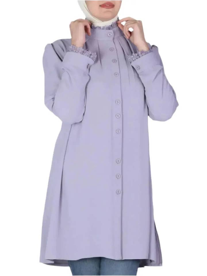 Long Button Up Shirt: Classic Style and Versatile Comfort for wholesale by Palestinian Elegance