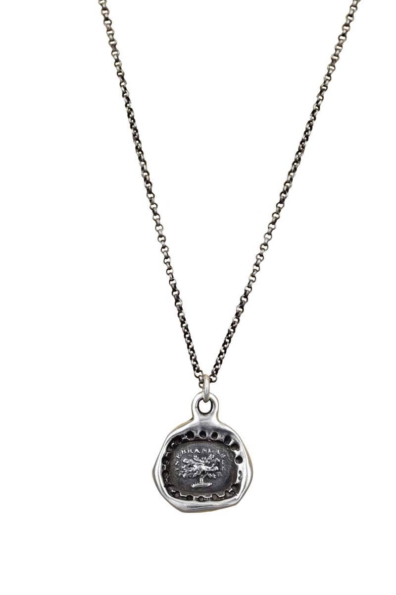 Plum and Posey – wholesale Pendant/charm necklace – Immovable Oak Tree Wax Seal Necklace1