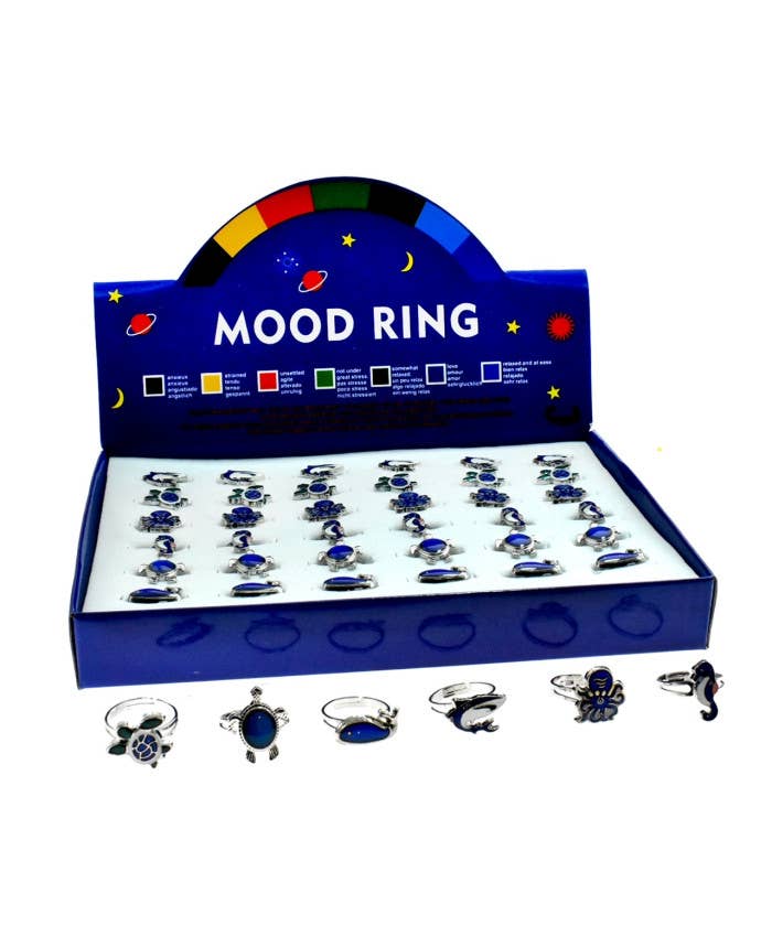 DK Hawaii - Wholesale Single Stone/Solitaire Ring - Aquatic Animals Mood Ring