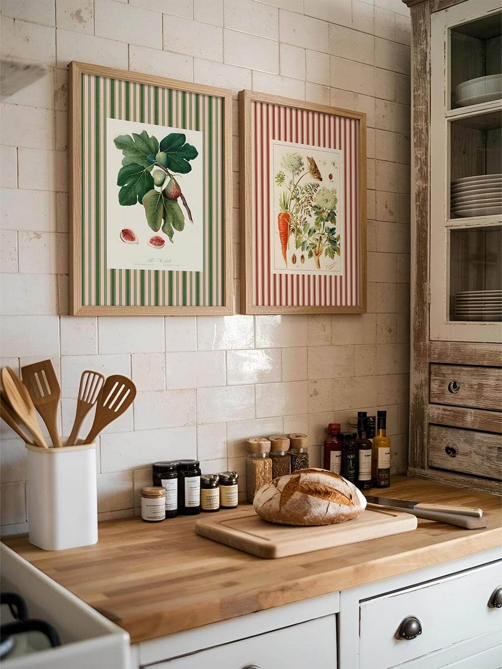 Modern Antique Prints - Wholesale Kunstprint - Botanische vijgenkunstdruk in retrostijl1