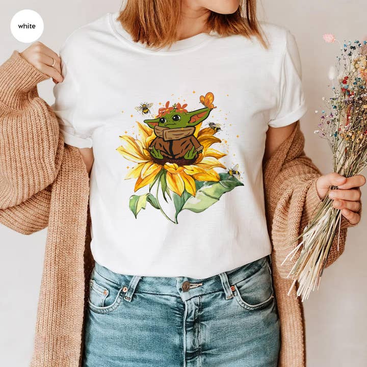 Sunflower Yoda Shirt, Baby Yoda Shirt for wholesale by ShopLukeGifts