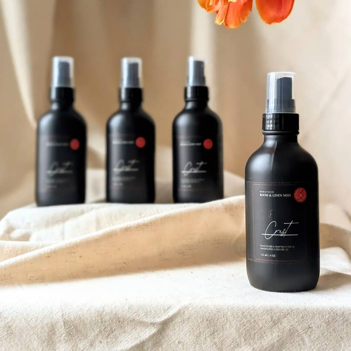 Crest | Juniper & Teakwood | Room & Linen Spray 4oz for wholesale by House of Thayer