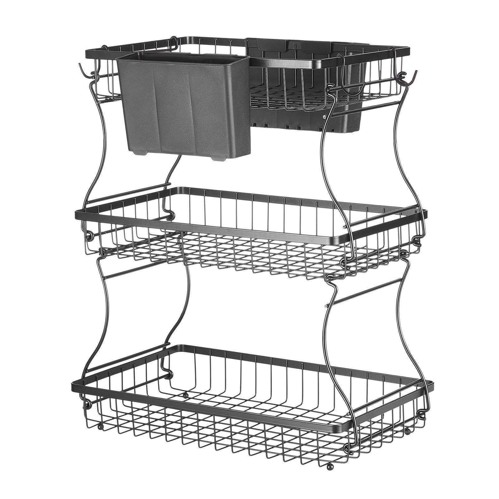 Naomi's Happy Place Shop - Wholesale Fruit basket - 3 Tier Fruit Basket Bowl Kitchen Countertop Storage Stand Holder Banana Hanger0