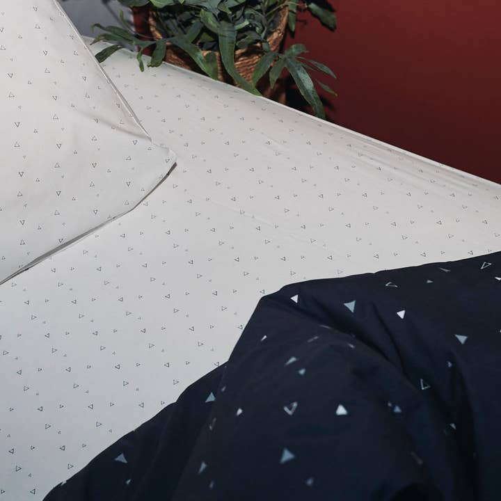 Cosmic Triangles Fitted Sheet for wholesale by Dewberry Kids