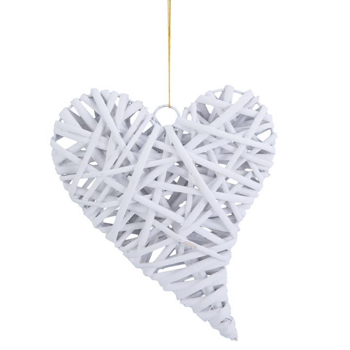Beachcombers - Wholesale Ornament - SALE Valentine's Day Wicker Heart Large Christmas Ornament