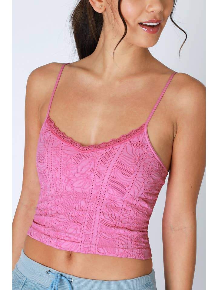 NIKIBIKI - Wholesale Camisole - Women's - NS8384 - Double Lace Trim Cami