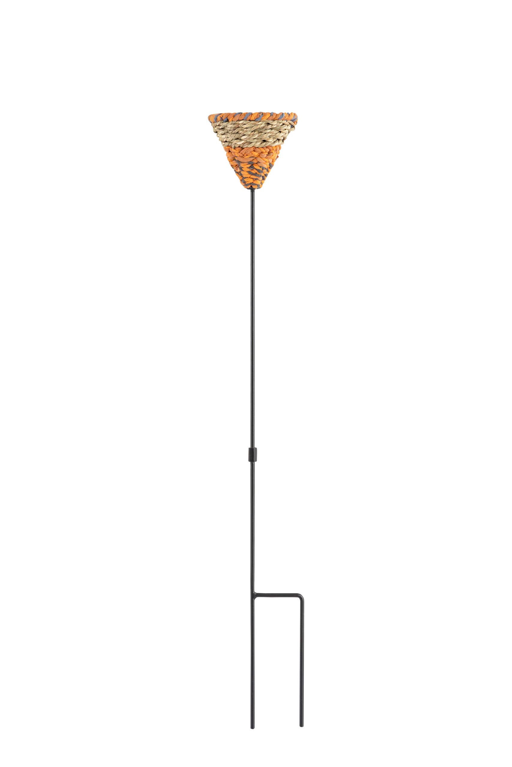 Jardinopia UK – wholesale Bird feeder – Munja And Reclaimed Sari Fabric Iron Stake Bird Feeder0