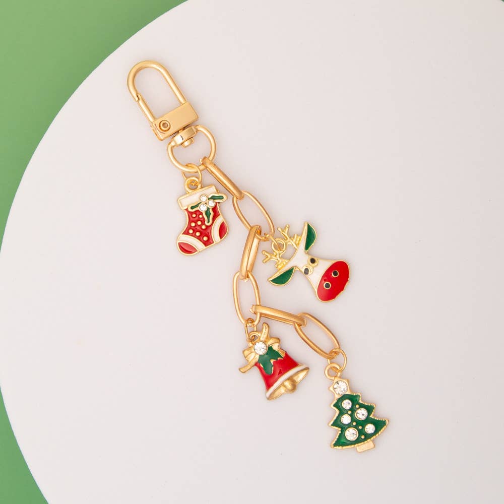SP Sophia Collection - Wholesale Keychain - Women's - Christmas Bag Charm Keychain
