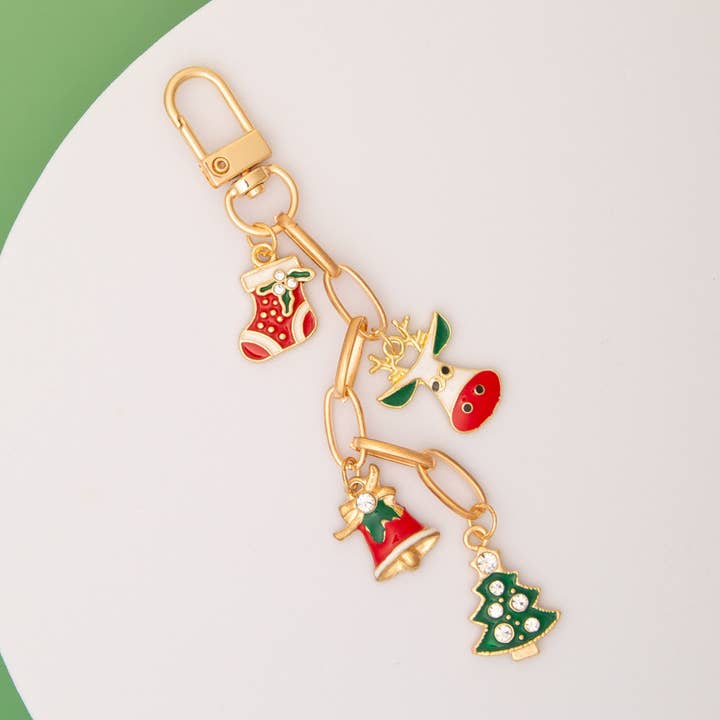 SP Sophia Collection - Wholesale Keychain - Women's - Christmas Bag Charm Keychain0