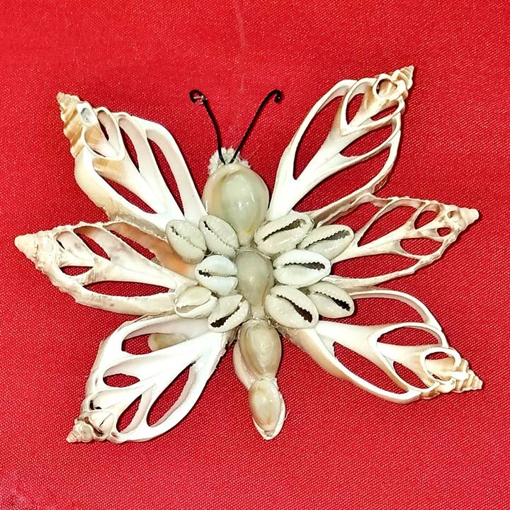 Seashell Butterfly Ornament for wholesale by Shell We Sea Designs