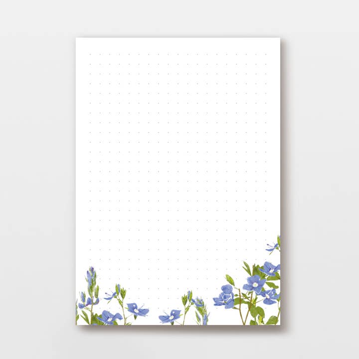 Wildblumen Atelier - Wholesale Notepad - Notepad 50 sheets DIN A6 Dot Grid Forget-me-not, PEFC0