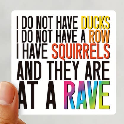 LNZ Custom Design - Wholesale Sticker - I do not have ducks - ADHD Neurodivergent joke Sticker0