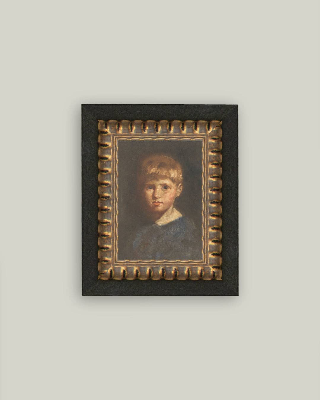 Petal Lane Home – wholesale Art print – Boy in Blue Framed Antique Art0