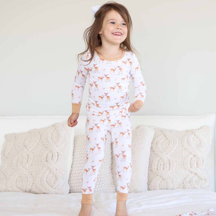 Caden Lane - Wholesale Sleepwear Set - Kids - Friendly Fawns Two Piece Pajama Set3