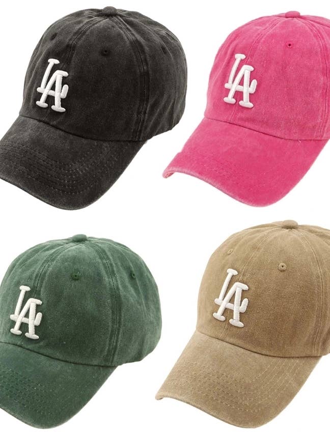 New LA 3D Embroidery Pigment Baseball Cap for wholesale by anbfashion