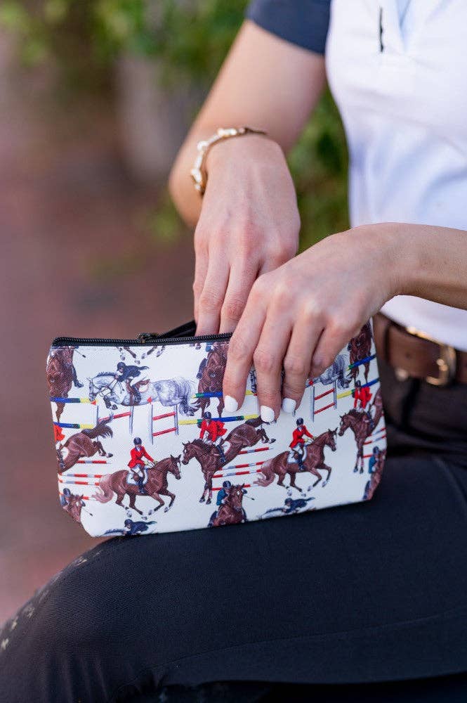 JPC Equestrian - Wholesale Makeup/Cosmetic Bag - AWST Int'l "Lila" Jumpers Medium Cosmetic Pouch2
