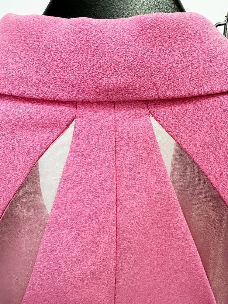 Rosa SET7-7Y Conjunto de terno fino com ponto de malha rosa chique para venda a revendedores na Faire11