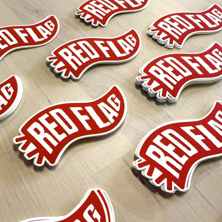 KP General Store - Wholesale Sticker - Red Flag Sticker1