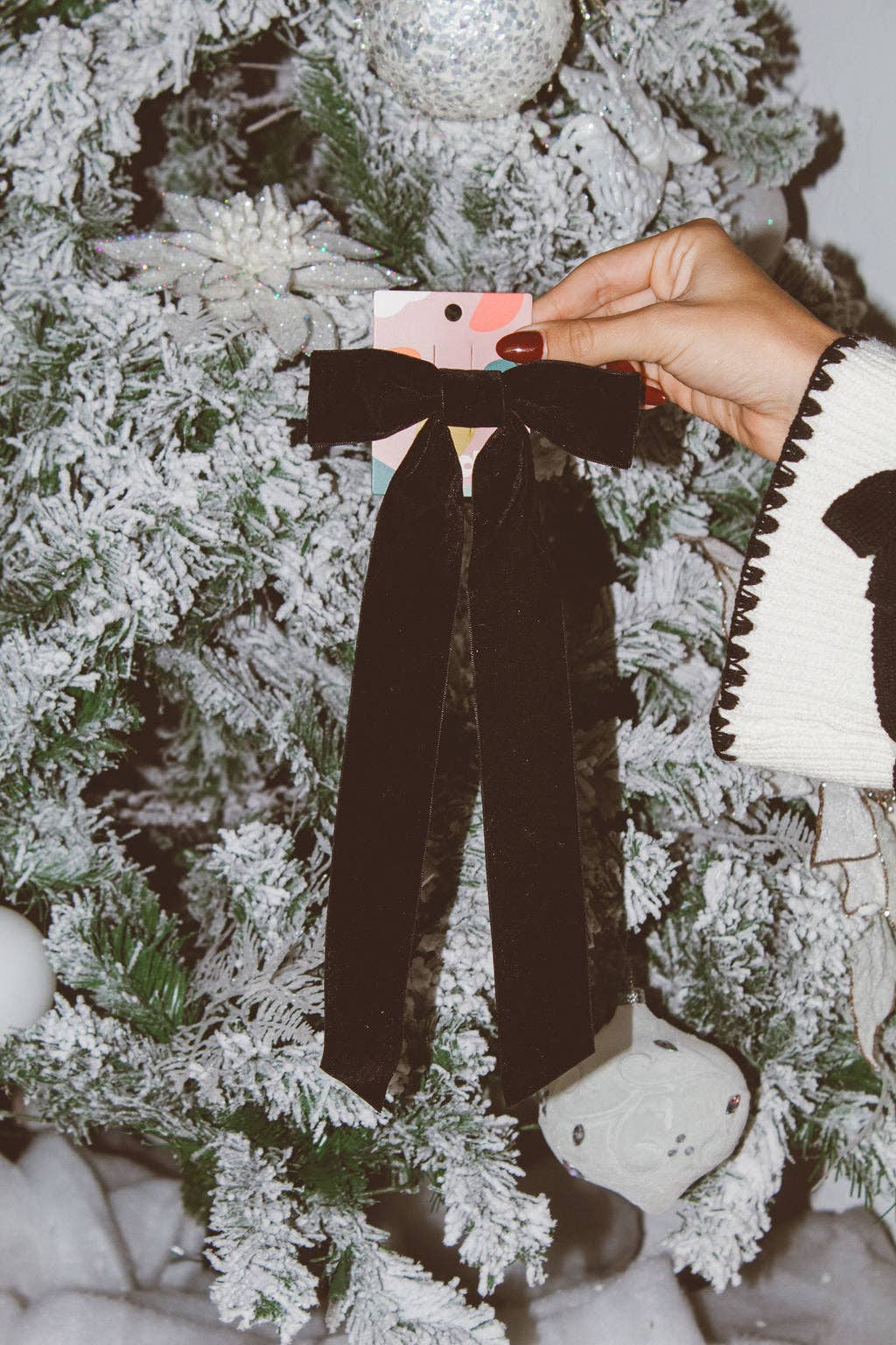 Shop Andi – wholesale Hair bow – Women’s – Velvet Long Bow Barrette1