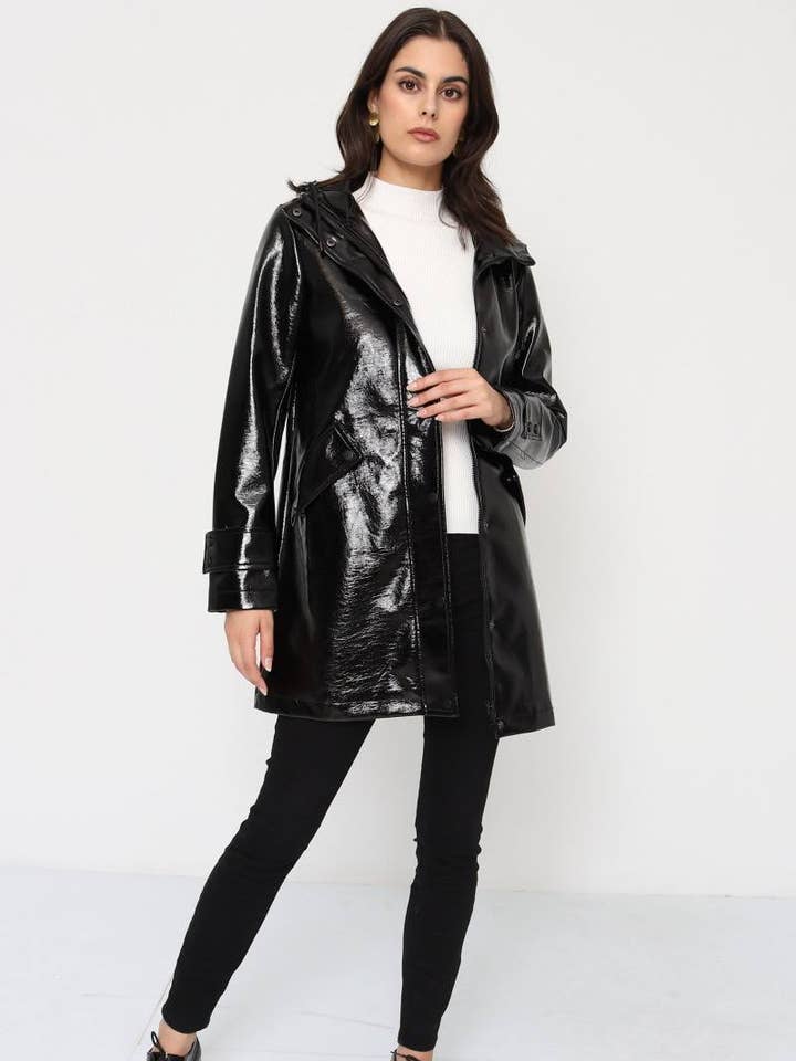 Vinyl effect parka S3860 for wholesale by SOFTY