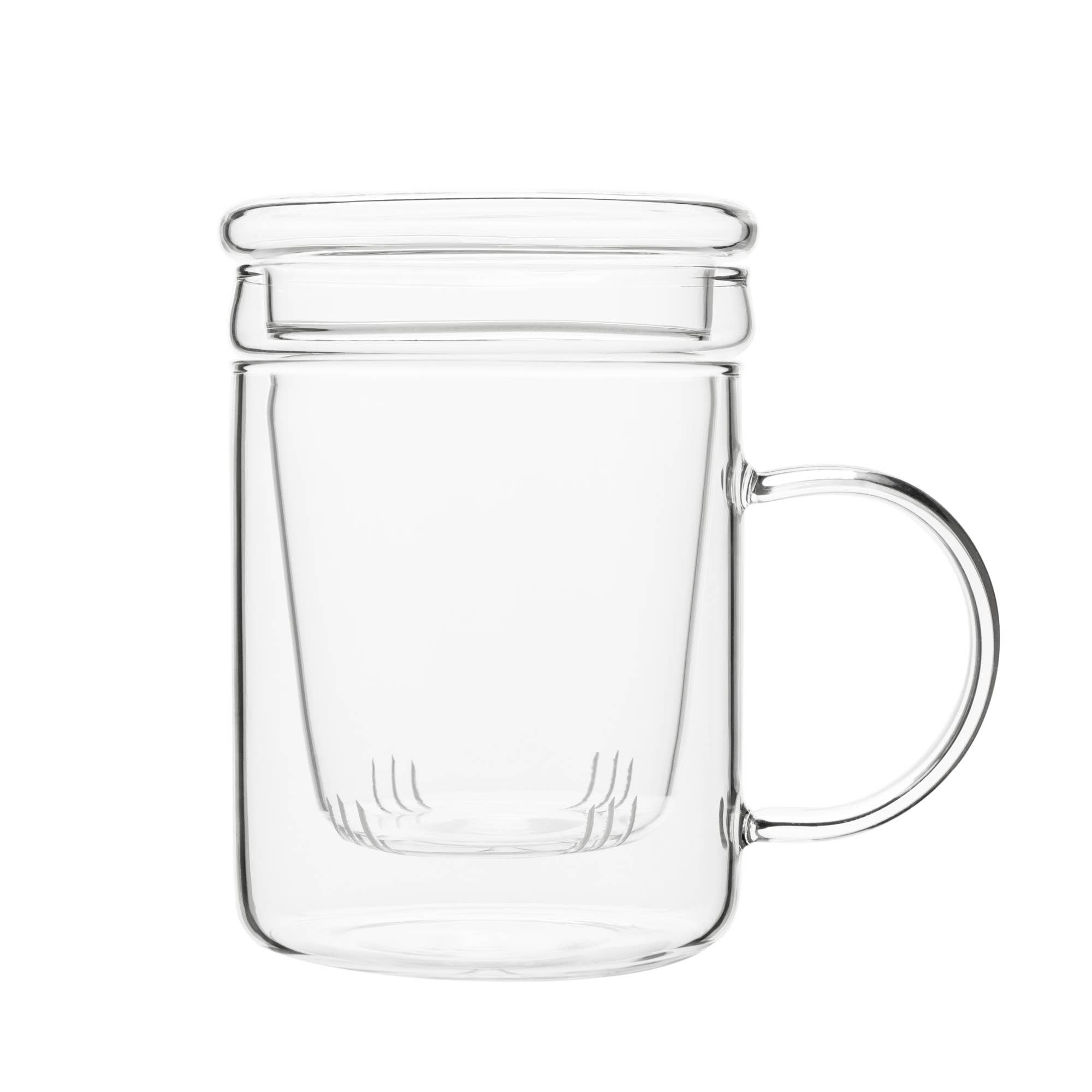 Pinky Up - Wholesale Tea Strainer/Infuser - Blake™ Glass Loose Leaf Tea Infuser Mug with Lid2