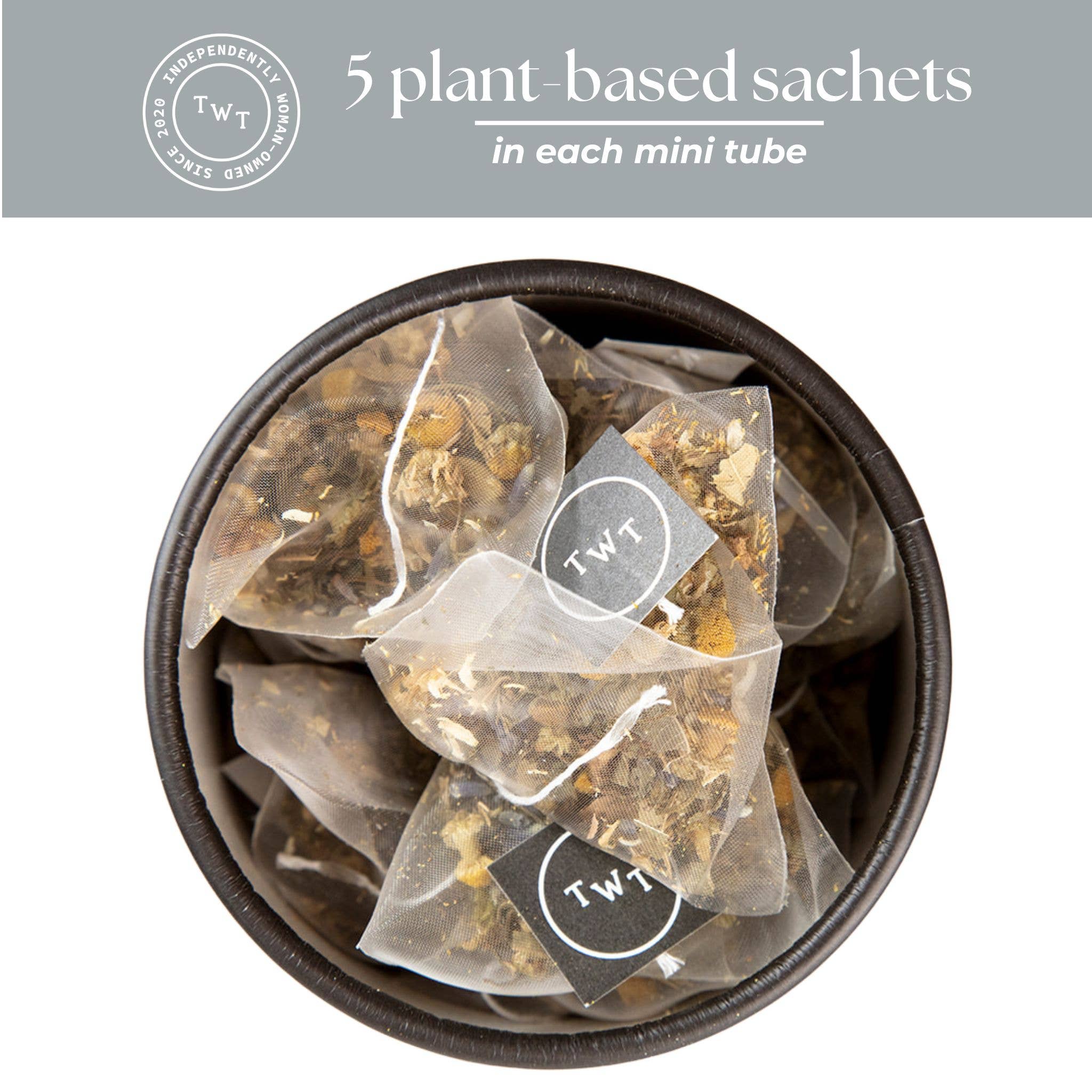 Tea with Tae - Wholesale Tea Bags - Bedtime Bliss Herbal Sleep Tea Mini Tube Gift (5 tea bags)2