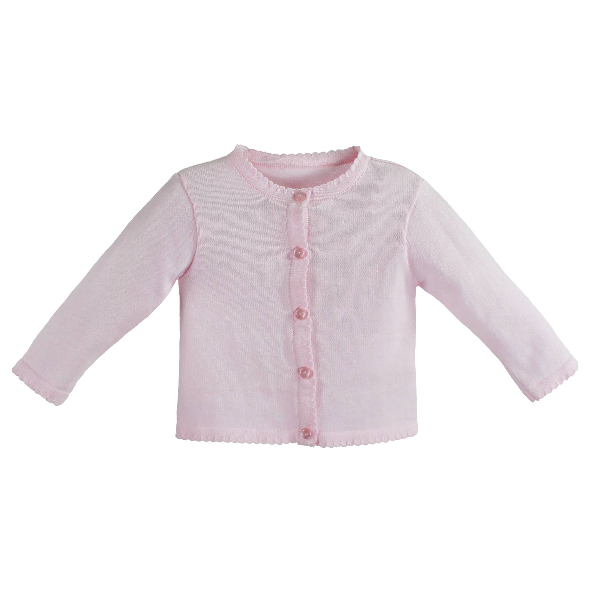 Petit Ami & Zubels - Wholesale Cardigan - Baby - Scalloped Edge Cardigan Sweater - 2 Colors