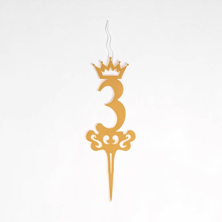Bougie de décoration de gâteau en acrylique, numéro 3, sans danger pour les aliments - Bougies à gâteau pour anniversaire, décoration d'anniversaire, réunions de famille, fêtes à thème, fournitures de décoration de gâteaux pour la vente par Food safe Cake Topper